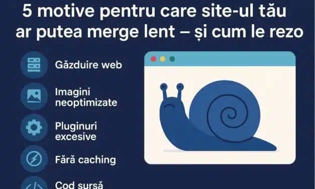5 motive pentru care site-ul tău ar putea merge lent – și cum le rezolvi